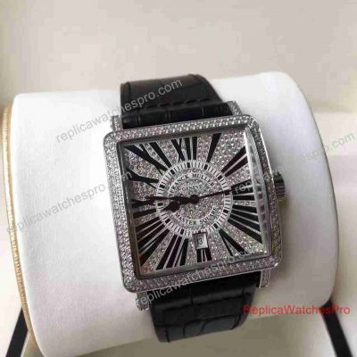 Copy Franck Muller Diamond Master Square Watch Roman Markers